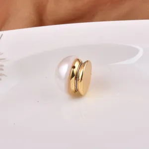 Eleganter magnetischer Perlenbrosche für Kleidung, Kopftuchnadel, Anti-Auszug, Gold-Finish
