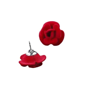 Épingles à revers en forme de rose rouge pour costume, élégante boutonnière faite main