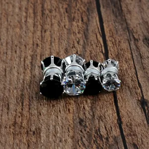 Mode Herren Kronen Zirkonia Magnetische Ohrstecker Nicht Durchstochen Edelstahl Kronen Magnet Ohrringe Für Herren Schmuck Geschenke