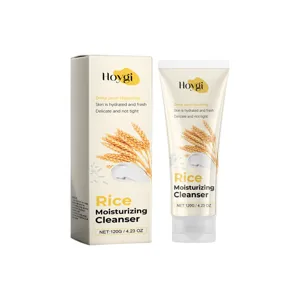 HOYGI Detergente Viso Idratante al Riso Pulizia Profonda Dei Pori Cura Pelle 120g