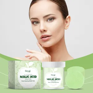 Set de discos limpiadores de poros con ácido málico HOYGI para exfoliación y cuidado facial.
