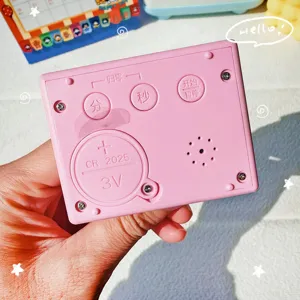 Pink electronic digital timer clock for student bedroom desk study time management.