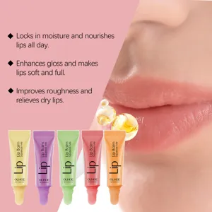 OUHOE Moisturizing Lip Balm Squeeze Tube Nourishes Dry Lips Long Lasting Glossy Finish 10g