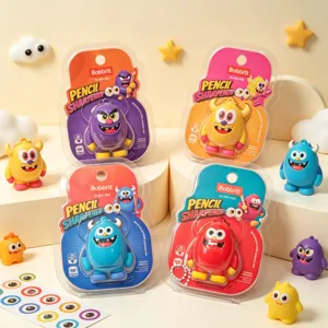Süßer Cartoon kleiner Monster Bleistiftspitzer für Schüler, tragbares Schreibwaren Geschenk.