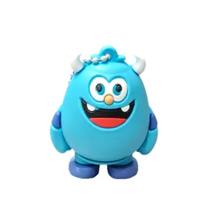 Süßer blauer Monster Cartoon Bleistiftspitzer tragbarer Spitzer Schreibwaren Geschenk