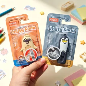 Schattig tekenfilm dier utility mes sleutelhanger draagbare mini pakketopener kantoorartikelen