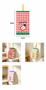 Hanging fabric tissue storage bag wall mounted paper organizer for dorm bathroom kitchen