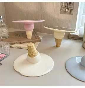 Cute ice cream desktop makeup mirror creative portable vanity mirror for students dormitory desk