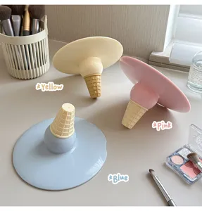 Cute ice cream desktop makeup mirror portable creative student dorm standing vanity mirror