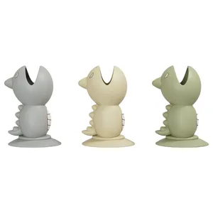 Simpatico dinosauro silicone spazzolino copertina viaggio portatile ventosa parapolvere.