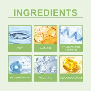 Infografía de detalle de ingredientes cosméticos con fórmulas activas para el cuidado.
