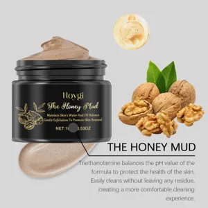 Hoygi honey mud body face scrub deep cleansing gentle exfoliation moisturizing skincare 100g