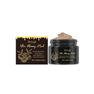 Hoygi honey mud scrub for gentle exfoliation and skin renewal. 100g jar for daily skincare.