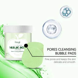 HOYGI discos limpiadores de poros con acido malico, cuidado facial exfoliante y limpieza profunda.