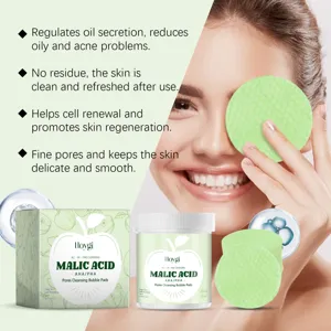 Set de discos limpiadores de ácido málico HOYGI para cuidado refrescante de la piel y exfoliación.