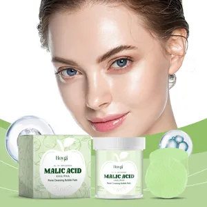 Almohadillas de Burbujas Limpiadoras de Poros con Ácido Málico HOYGI Exfoliación Suave Limpieza Facial Cuidado de Piel