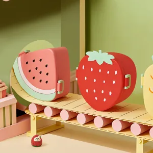 Cute cartoon fruit shaped lunch box portable bento box for students office workers lunch