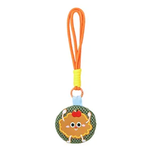 Cartoon mesh coin purse keychain portable mini storage bag cute embroidered charm pendant