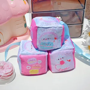 Cute cartoon animal plush sandbag toy, soft fabric throwing game prop for kids kindergarten.