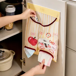 Sac de rangement pour sacs poubelle en filet suspendu mural distributeur cuisine