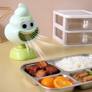 Cute cartoon desktop USB fan portable creative funny small fan adjustable angle cooling fan