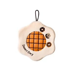 Hanging cartoon coral fleece hand towel cute absorbent kitchen bathroom wipe towel