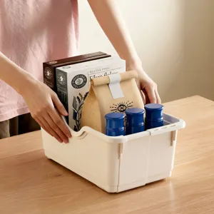 Caja de almacenamiento de cocina retráctil organizador de plástico contenedor para fregadero