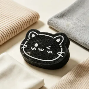 Cat shaped laundry hair remover sponge pet fur catcher for washing machine clothes cleaning