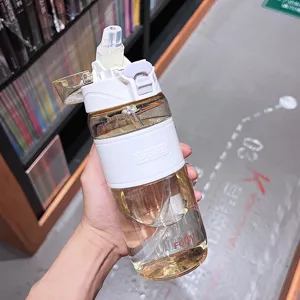 Fouan PPSU Large Capacity Sports Water Bottle With Straw Portable Gradient Plastic Cup For Fitness And Students