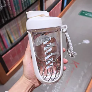 Large Capacity Plastic Shaker Bottle Leak Proof Protein Powder Shaking Cup Gym Sports Water Bottle With Mixing Ball