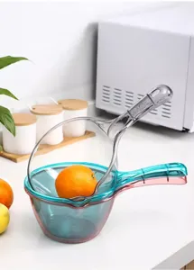 Cuillère à eau en plastique transparent bac de vidange cuisine outil lavage légumes.