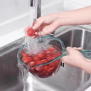 Cuillère à eau en plastique transparent cuisine épais durable bassin égouttoir