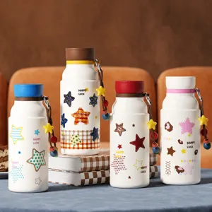 Dopamine Retro Vacuum Flask 316 Stainless Steel Portable Water Bottle With Straw And Tea Infuser Travel Coffee Mug