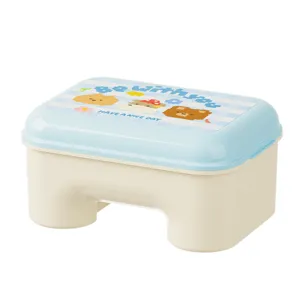 Plastic toilet step stool, non-slip bathroom footrest for kids and adults daily use.