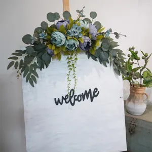Artificial flower wall hanging peony floral swag for wedding decor and home decoration
