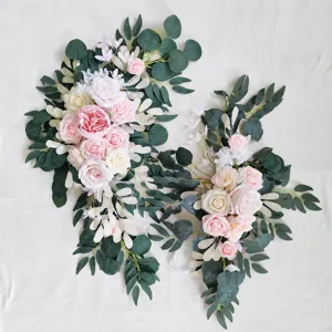 Guirlande de Fleurs Artificielles Rose Pâle Mariage Arche Décoration Ensemble