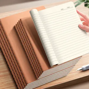 Quaderno in carta kraft, diario a righe con copertina morbida per studenti e per prendere appunti.