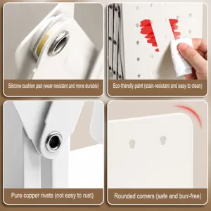 Retractable metal bookend adjustable desktop book storage shelf with smooth rounded corners.