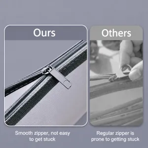 Transparent mesh pencil case large capacity stationery storage bag with smooth zipper design.