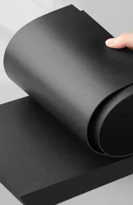 Close-up detail of thick black cardstock sheets, showing premium texture for DIY crafts and art.