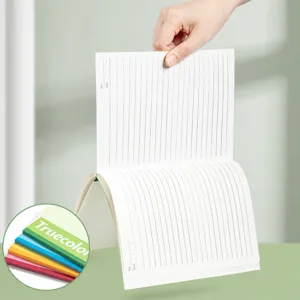 Cuaderno rayado simple para estudiantes y oficina con encuadernación térmica duradera.