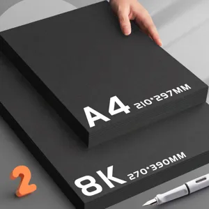 Black cardstock paper A4 8K thick heavy card paper for art drawing DIY craft project