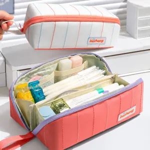 Large Capacity Pencil Pouch Waterproof Oxford Cloth Multi-Layer Stationery Organizer Case For School Office