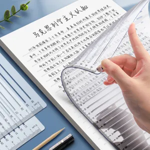 Transparent Plastic Grid Ruler For Postgraduate Exam Political Answer Sheet A4 Paper Line Drawing Tool Student Stationery
