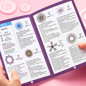 Spirograph geometrisch tekenliniaal set met handleiding en sjabloon voor kinderschilder kunst.