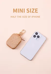 Custodia protettiva glitterata per auricolari Bluetooth mini borsetta portatile con portachiavi
