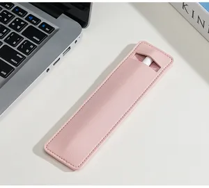 Étui de stylo en cuir PU rose pochette de protection minimaliste pour bureau étude