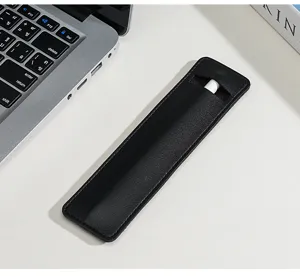 Etui de protection en cuir PU minimaliste pour stylo trousse unie de rangement de bureau