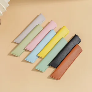Bunte PU Leder Einzelschlaufe Stiftetui Schutzhuelle fuer Fuelle und Bleistifte.
