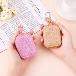 Custodia protettiva con paillettes glitter per AirPods Pro 2 3 universale con moschettone